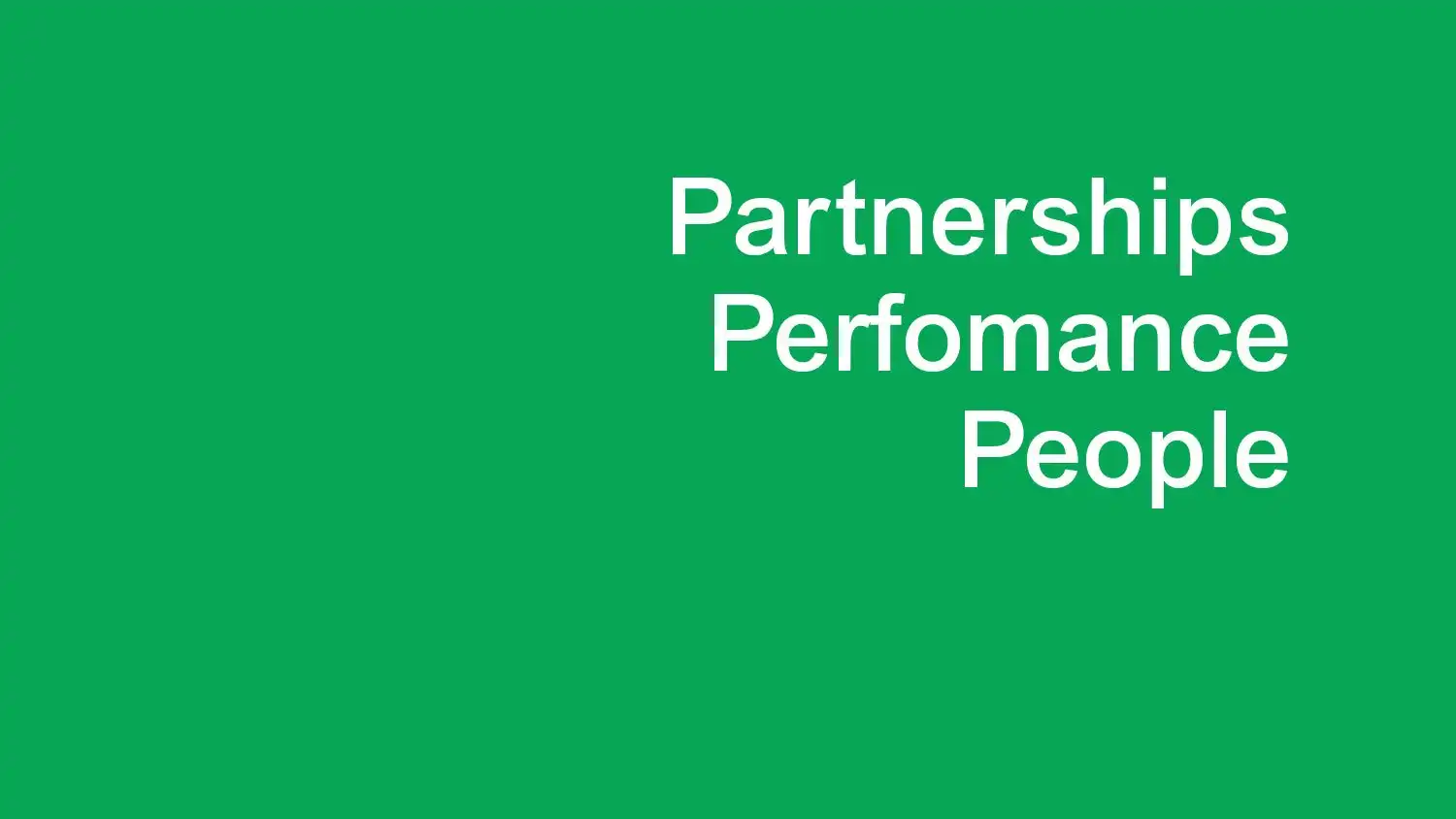 Partnership Performance People